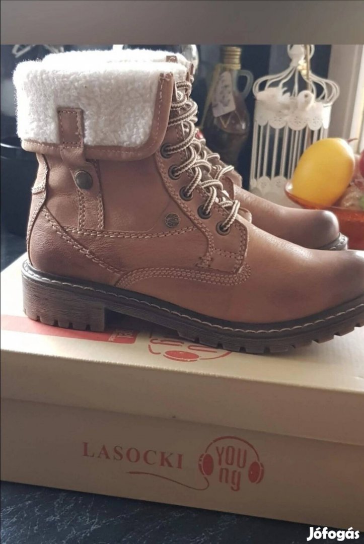 Lasocki bőr bakancs eladó! Új!
