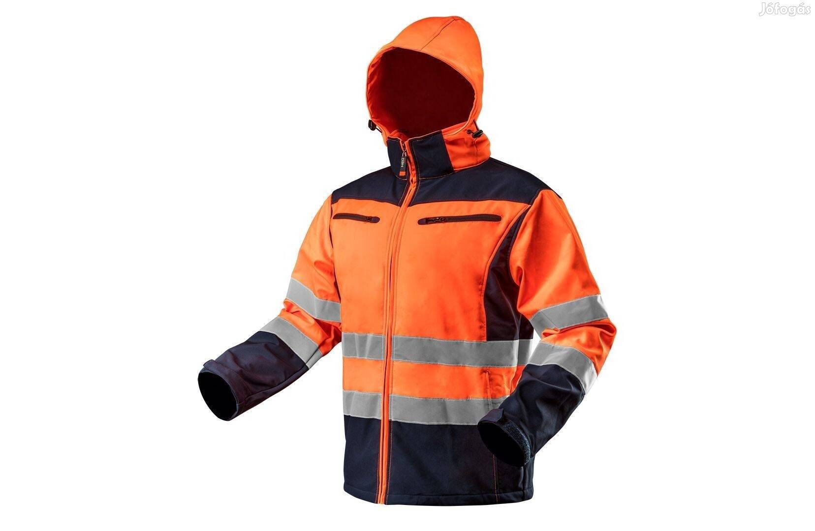 Láthatósági dzseki NEO softshell kapucnival narancssárga xl 81-701-X