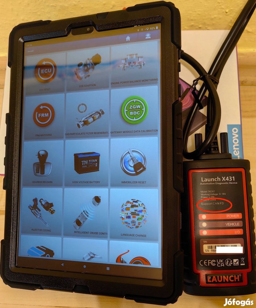 Launch X431 Pro-V Canfd 2024 komplett 10" tablet 494 aktív szoftver