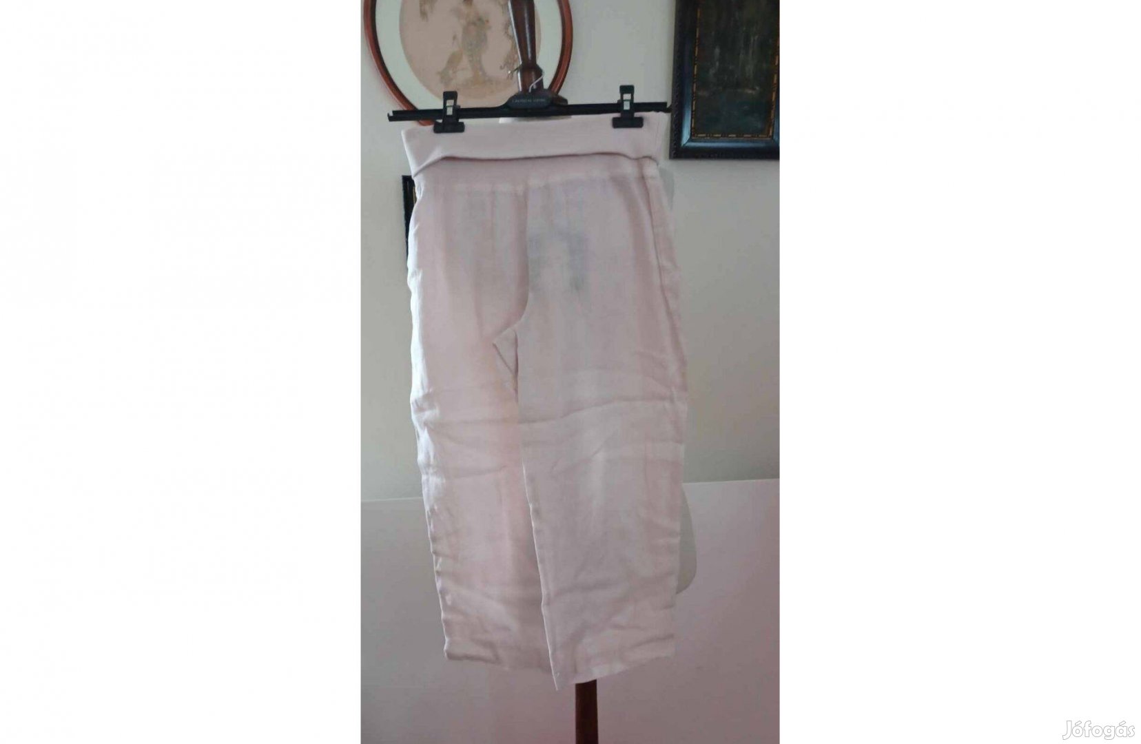 Lauren Vidal halvány rózsaszín gumis derekú, rövid állású nadrág eladó