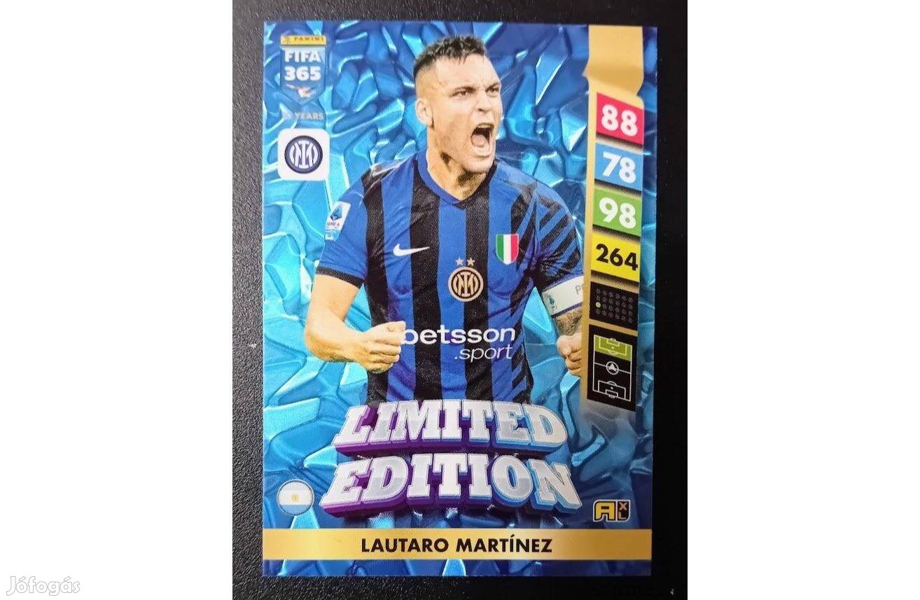 Lautaro Martínez Internazionale Limited focis kártya Panini FIFA 2025