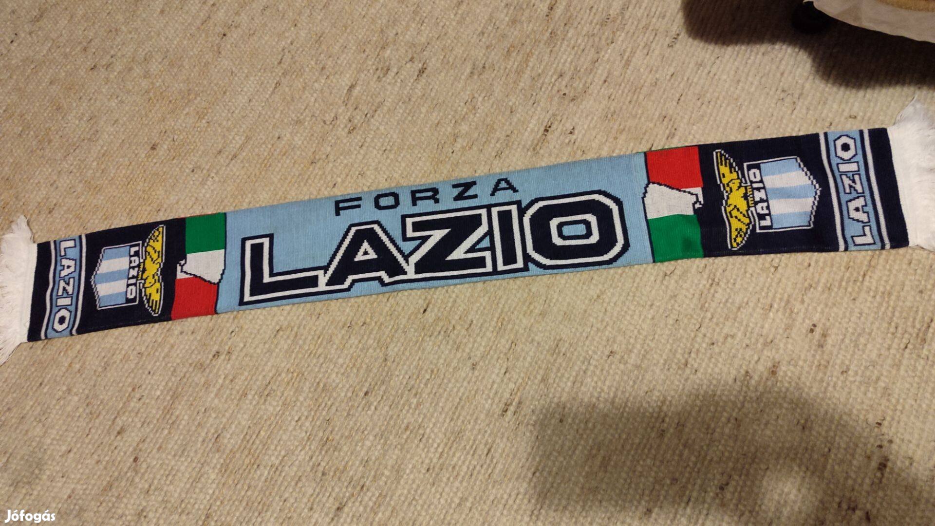 Lazio két oldalas kötött szurkolói sál olasz foci