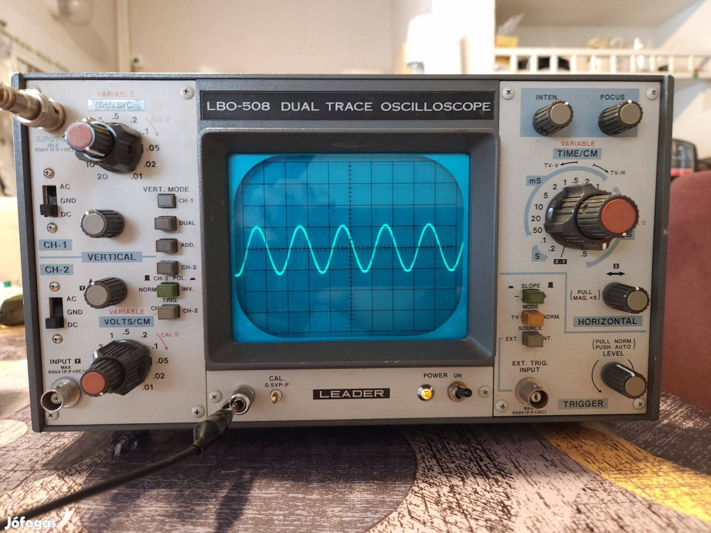 Leader LBO-508 kétsugaras oszcilloszkóp, 20 Mhz szkóp