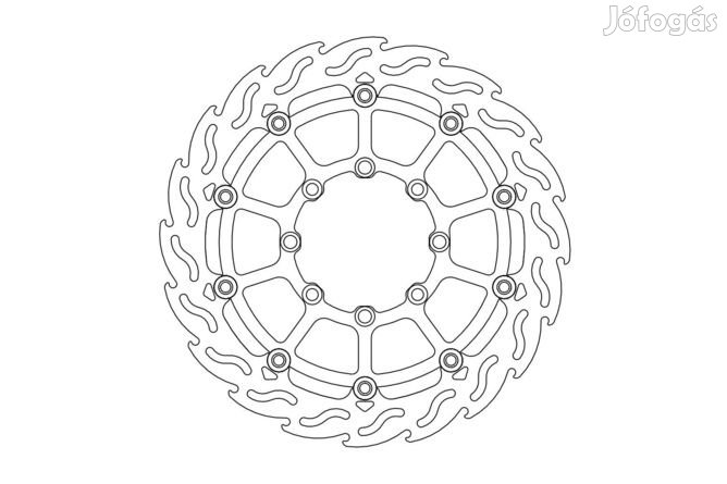 Lebegő Moto Master Flame Supermoto Racing féktárcsa KX / KXF 2005 előt