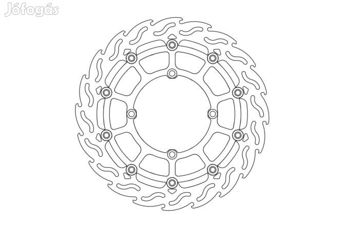 Lebegő féktárcsa Moto Master Flame Supermoto Racing 320 mm RM-Z / RMX