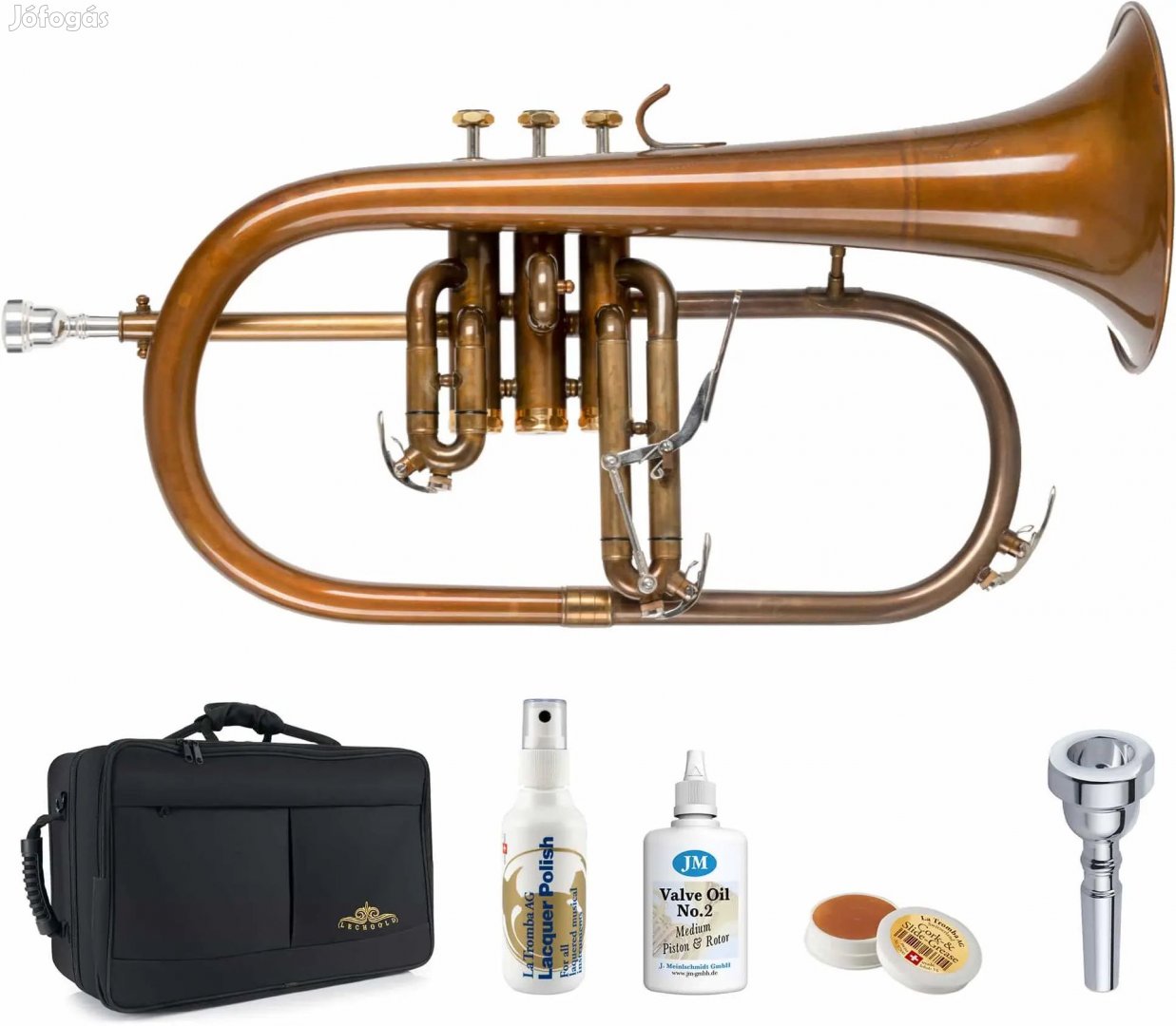 Lechgold FH-60GV Flügelhorn Antik Deluxe Készlet