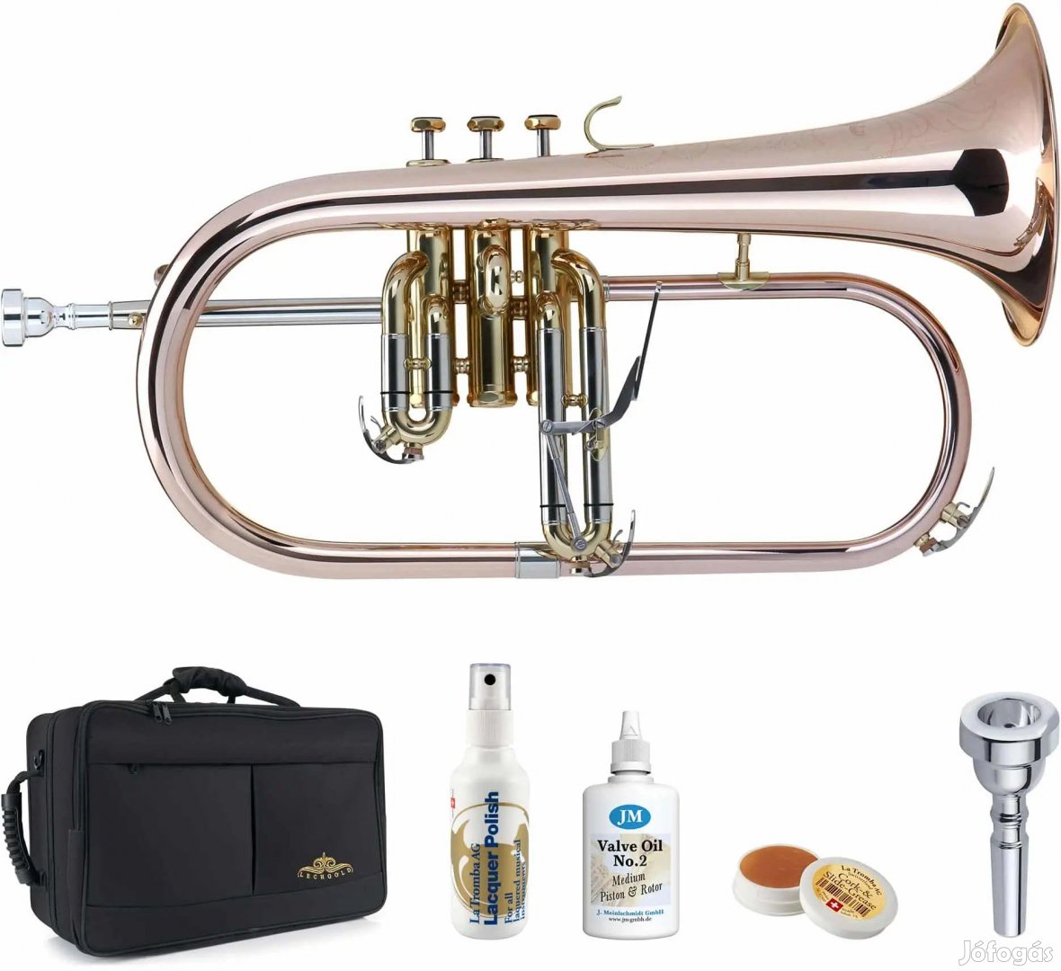 Lechgold FH-60G Flügelhorn Lakkozott Deluxe Készlet