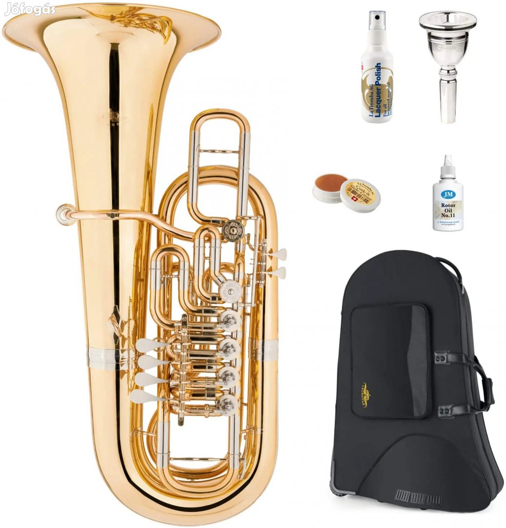 Lechgold FT-20/6GL F-Tuba Arany Lakkozott Deluxe Szett