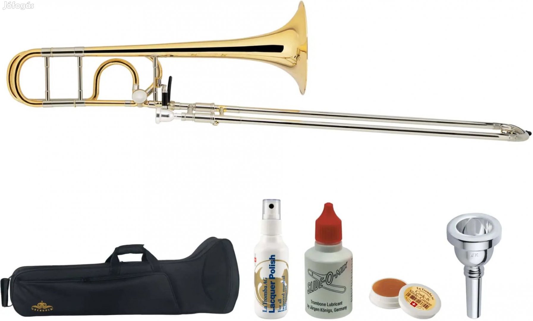 Lechgold QP-17GL Arany Réz Tenor Harsona Deluxe Készlet