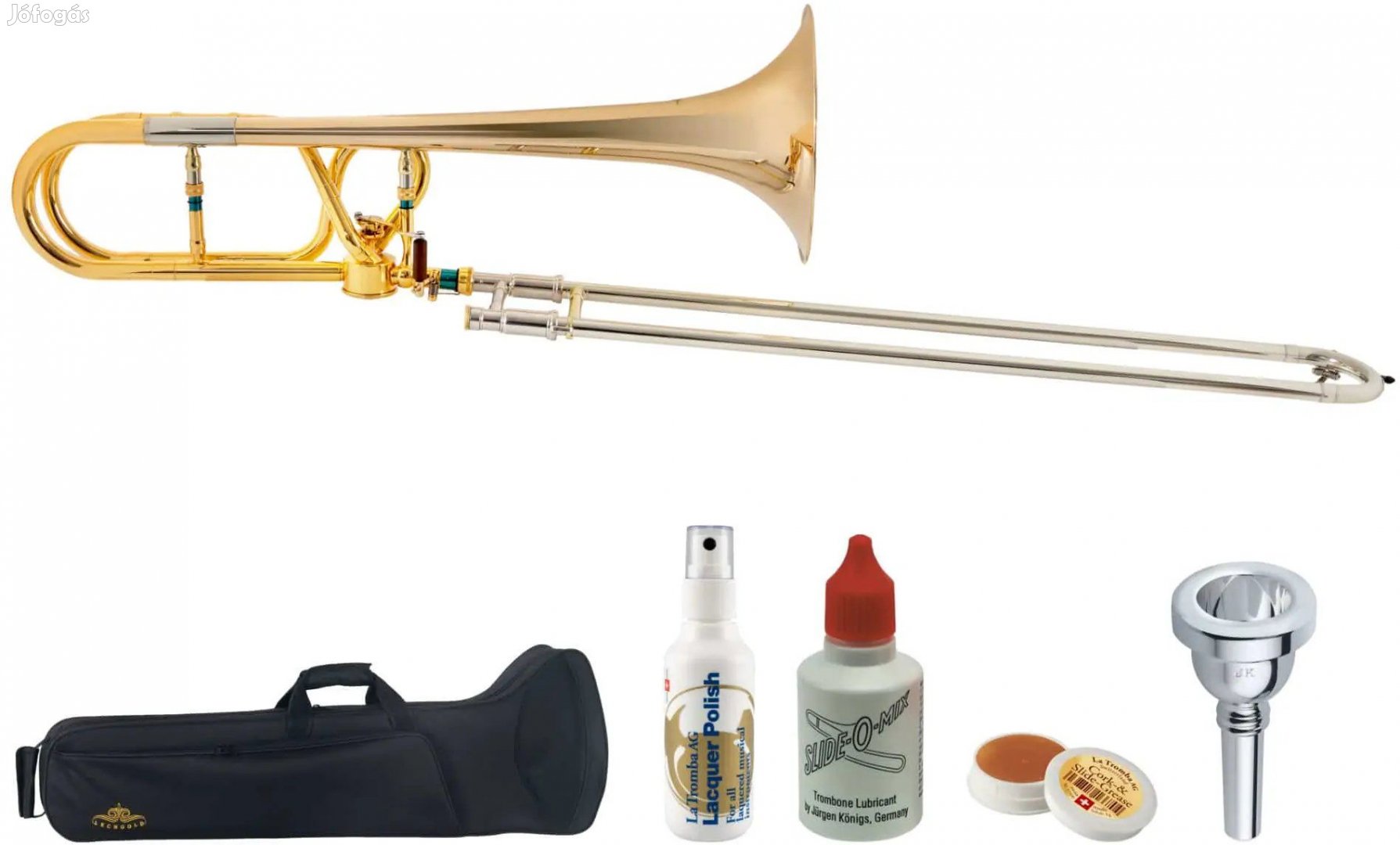 Lechgold QP-18GL Arany Réz Tenor Harsona Deluxe Készlet