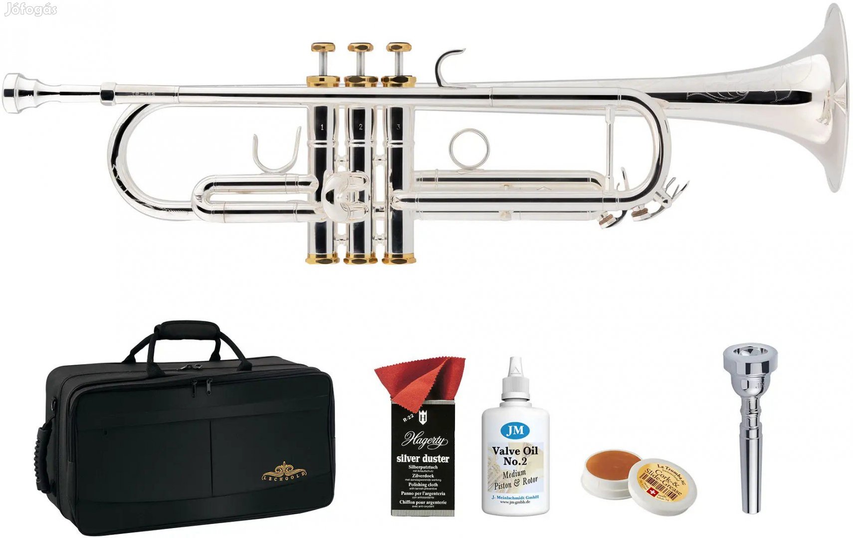 Lechgold TR-18S Ezüstözött Bb Trombita Deluxe Készlet