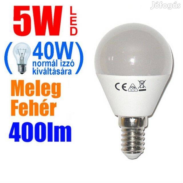 Ledes Izzó LED Égő Lámpa E14 - Melegfehér 5W 400lm ()