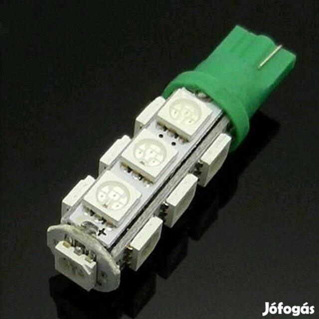 Ledes T10 Autó Izzó 13 SMD LED ( 5050 ) 12V Zöld ()