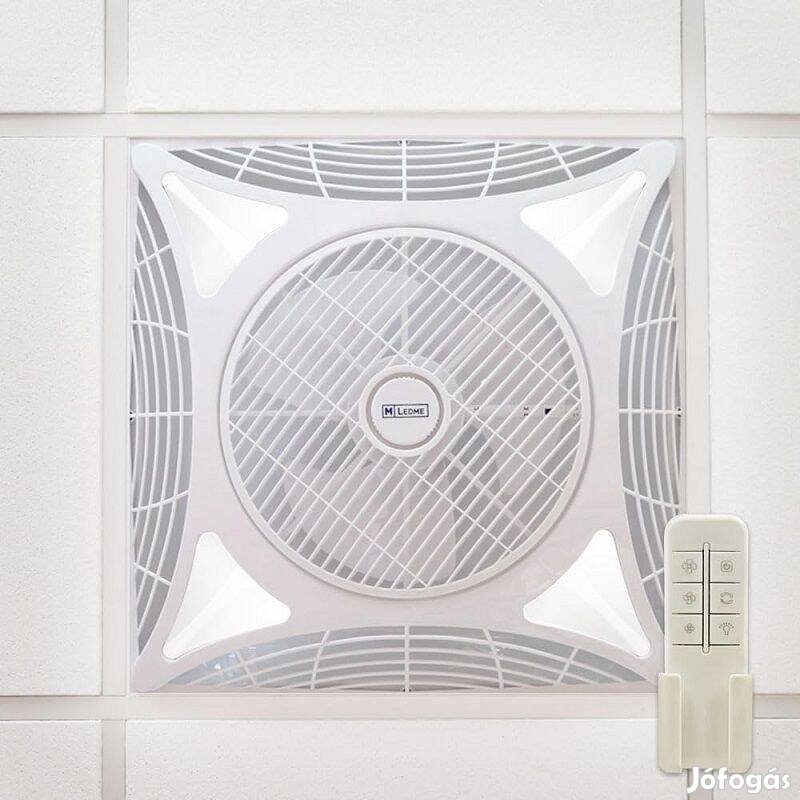 Ledme mennyezeti ventilátor, világítással, távirányítóval, 68W