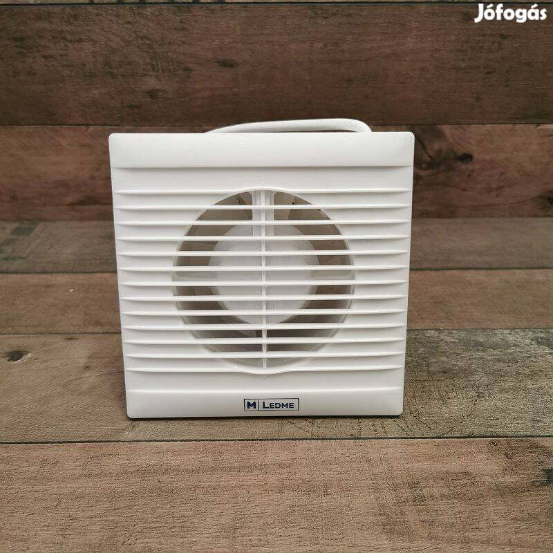 Ledme szellőztető ventilátor, záró lamellával, 15W, IP44, 152x152mm