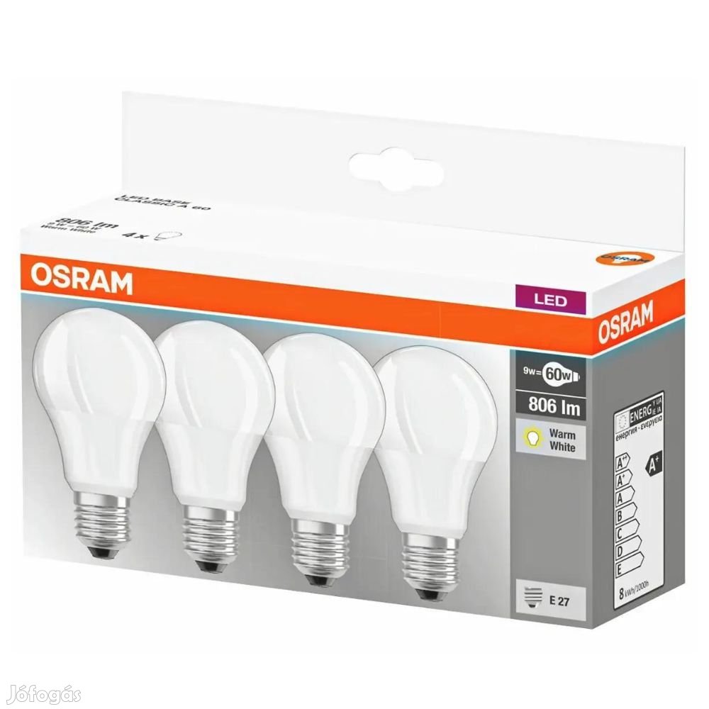 Ledvance Osram 8,5W LED Izzó Szett (4db) - Meleg Fehér