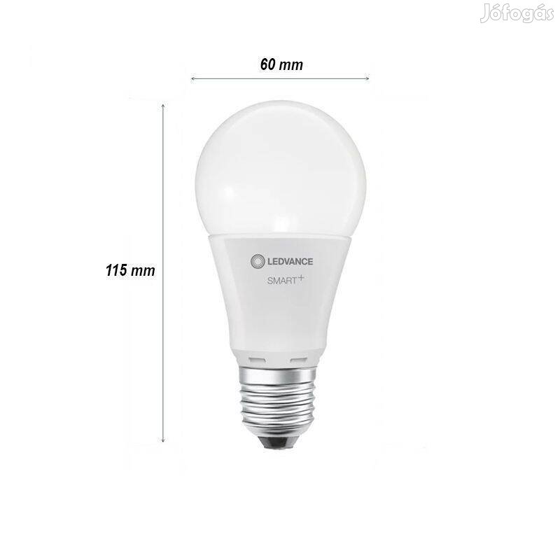 Ledvance Smart+ Wifi led izzó, 9W, 806lm, 2700K, 3db/csomag - fehér