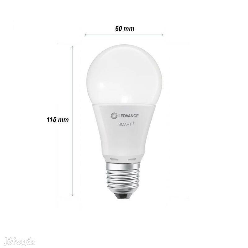 Ledvance Smart+ Wifi led izzó, 9W, 806lm, 2700K, 3db/csomag - fehér