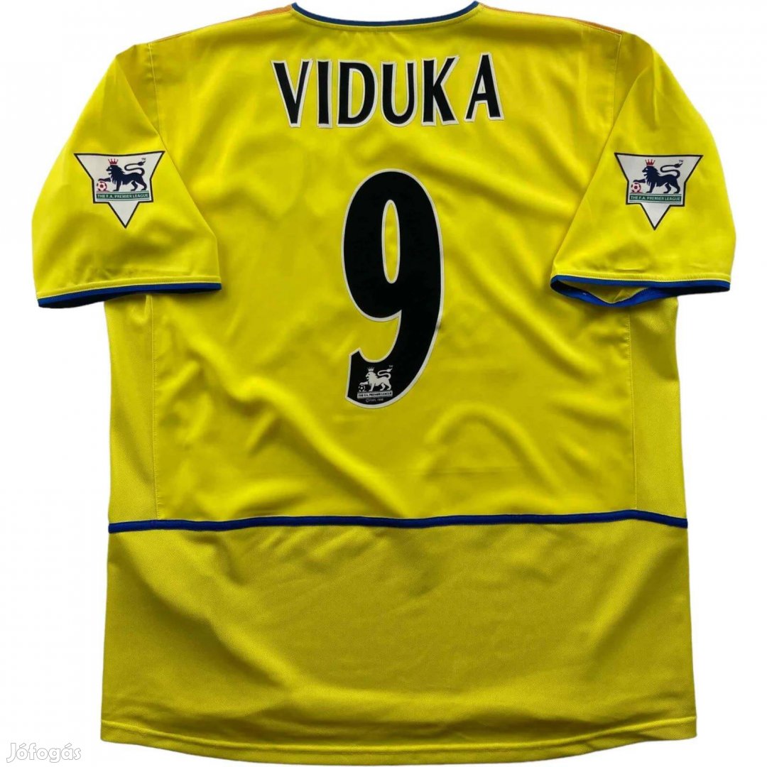 Leeds United 2002-03 Nike vendég Mark Viduka foci mez XL-es