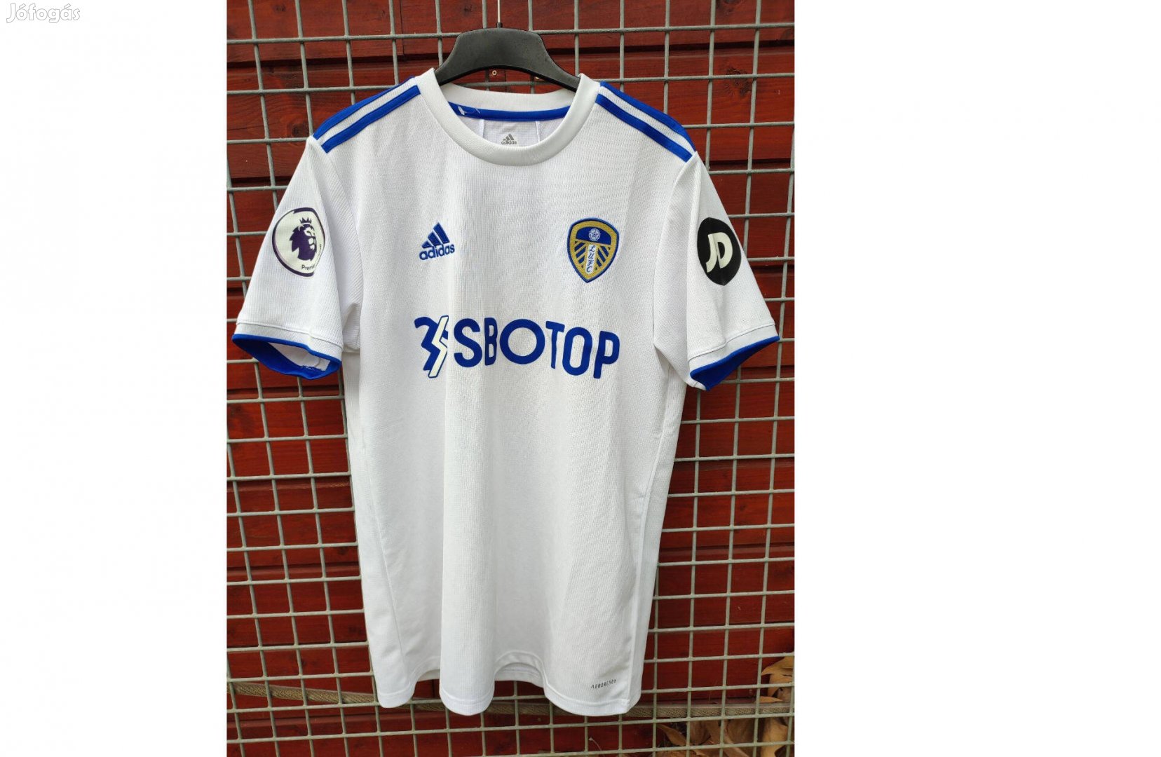 Leeds United eredeti adidas Premier League 2020-as fehér mez (M-es)