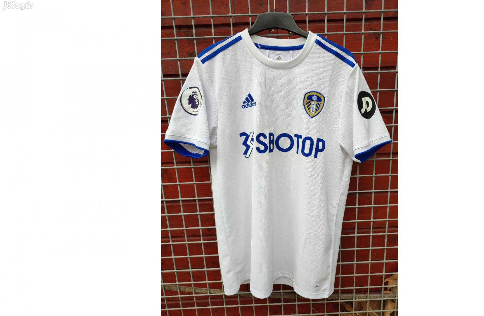 Leeds United fehér eredeti adidas Premier League 2020-as mez (M)