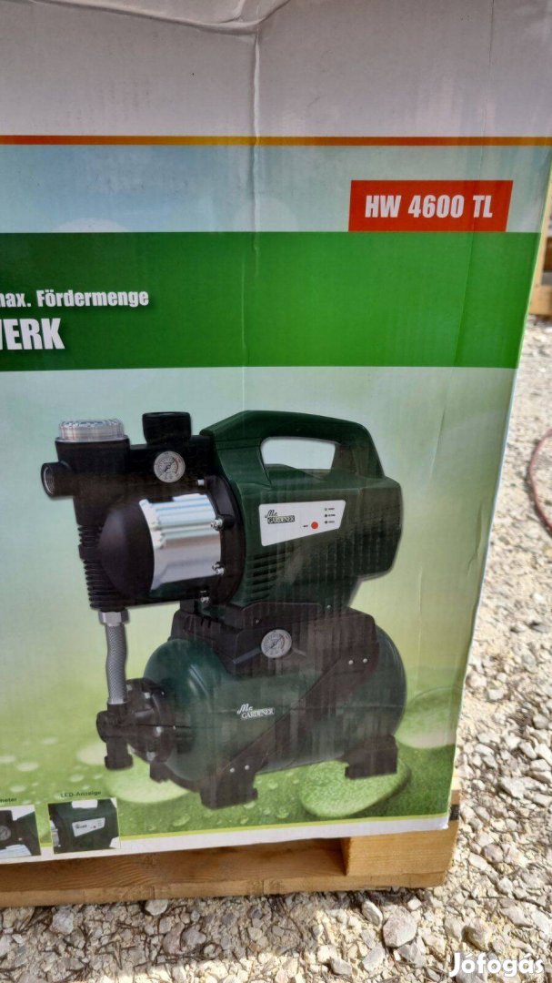 Leégés elleni védelemmel házi vízmű, hidrofor áramláskapcsolóval
