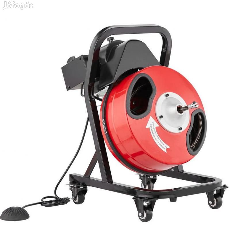 Lefolyótisztító gép 15 m 12,7 mm kézi adagolású csőgörény