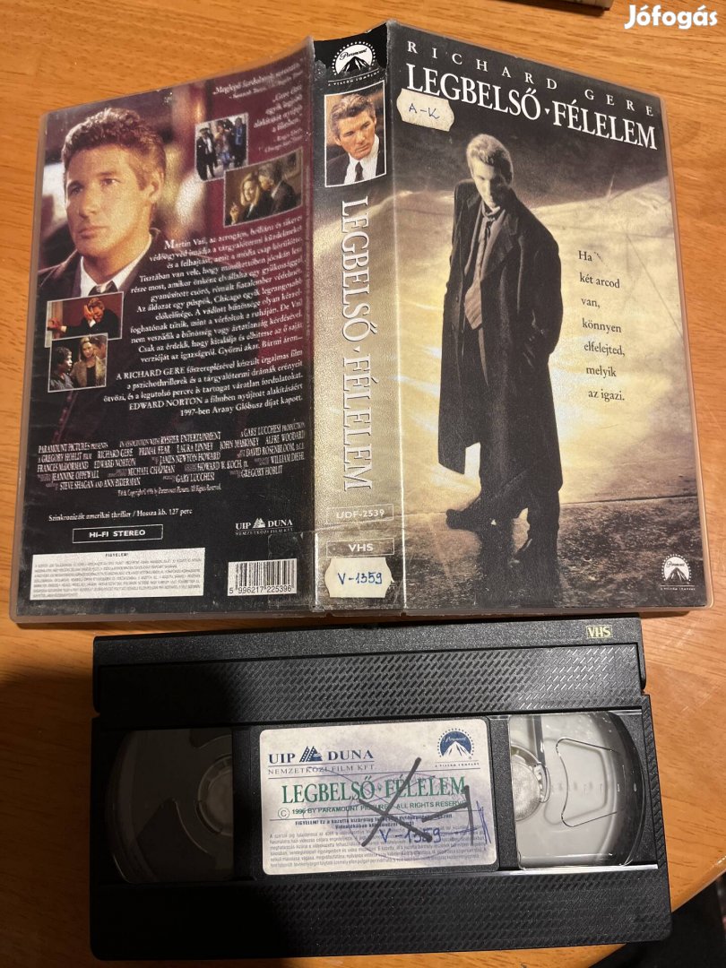 Legbelső félelem vhs