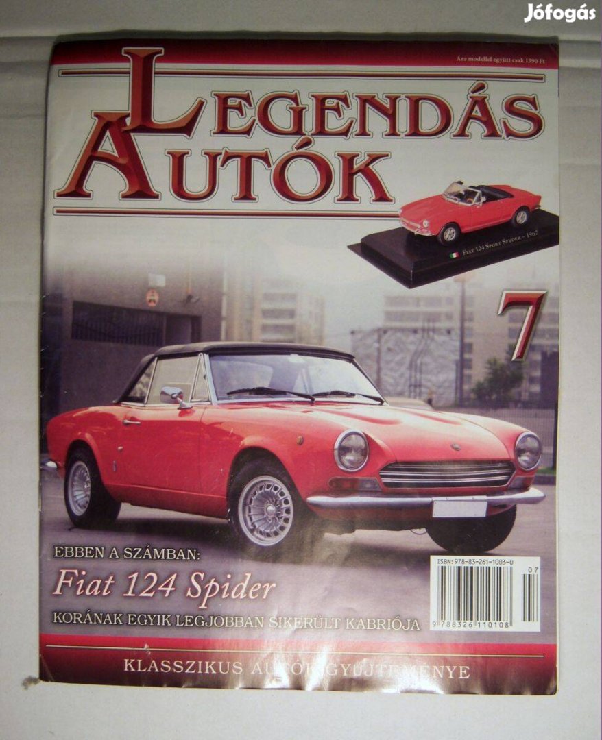 Legendás Autók 7.szám Fiat 124 Spider (csak az újság)