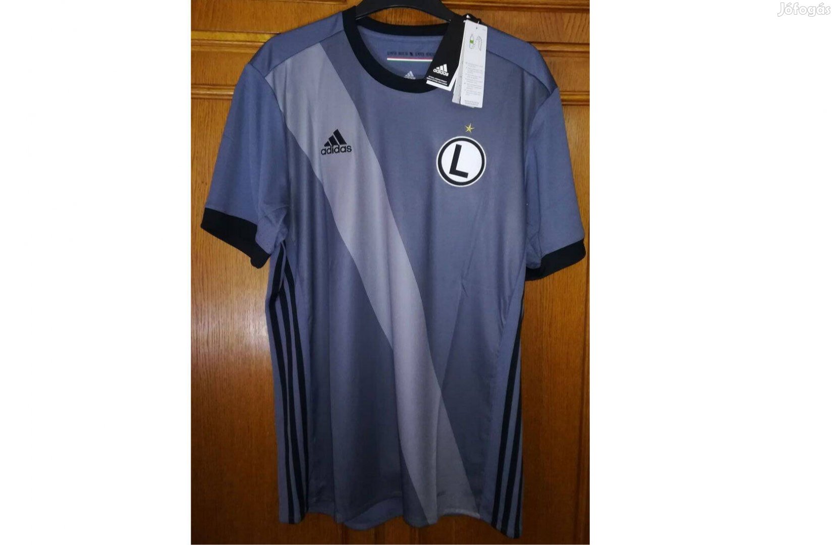 Legia Warsawa szürke eredeti adidas 2017-18 mez (L, XL)