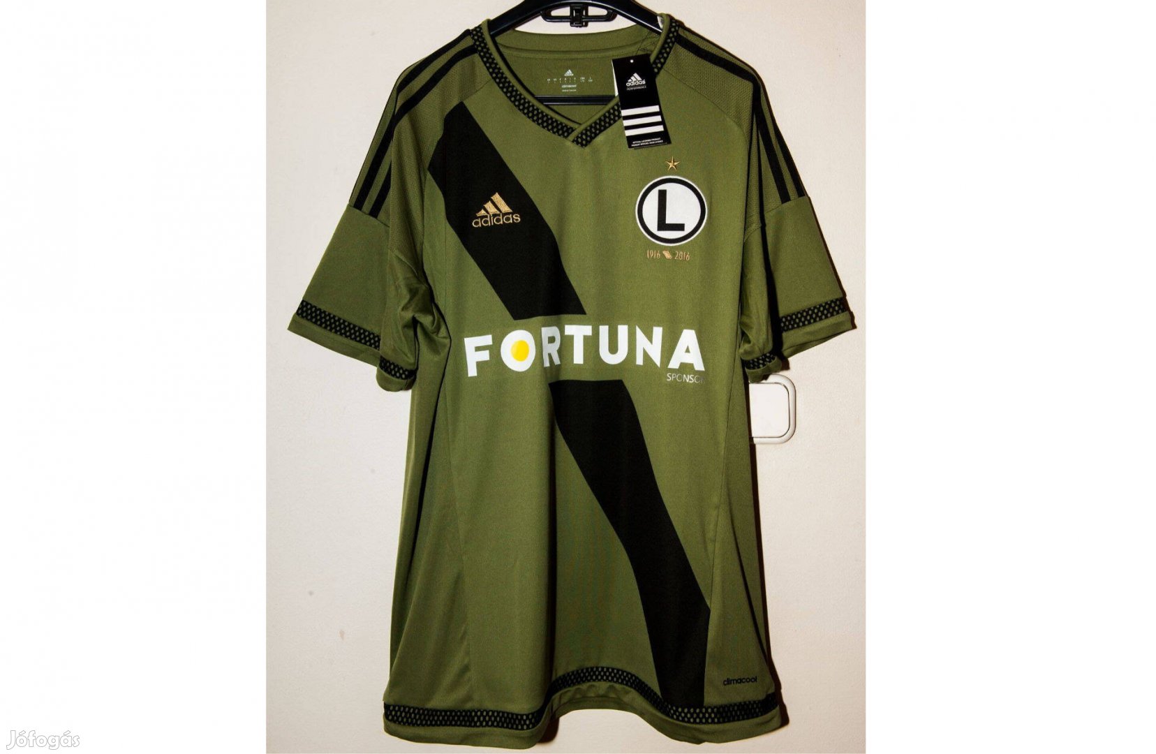 Legia Warszawa zöld centenáriumi 2016-os eredeti adidas focimez (3XL)