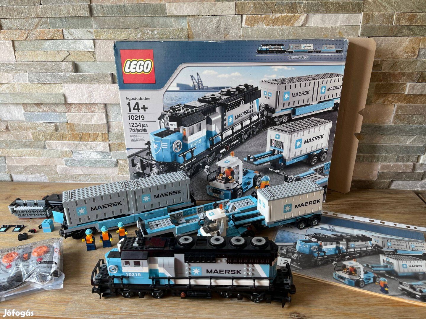 Lego 10219 Maersk vonat vasut Maersk szett Lego vasuti