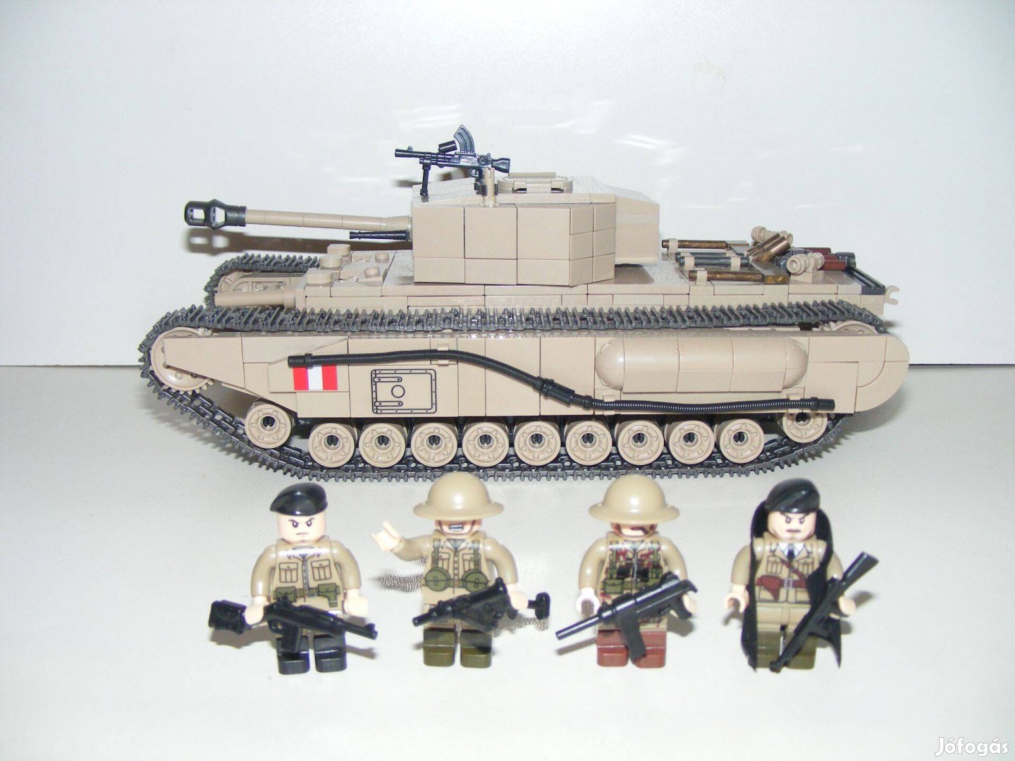 Lego 2. Világháborús Angol Brit Churchill tank 1030db 13x24x11cm +