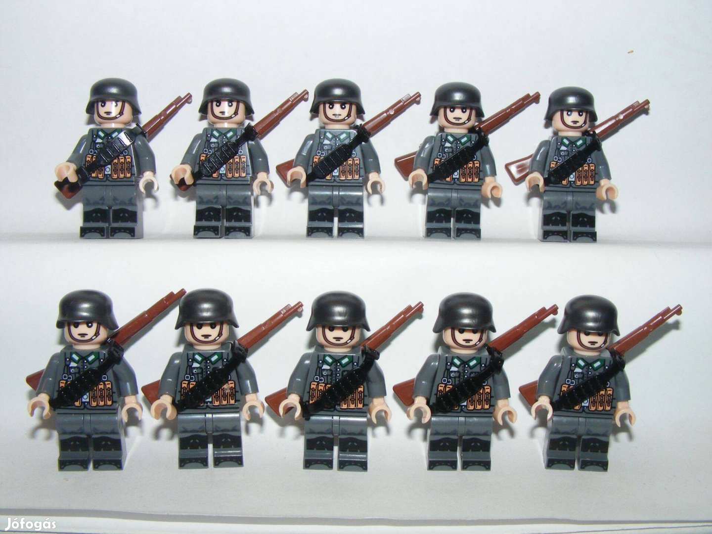 Lego 2. Világháborús GER Német Wehrmacht katonák 10db figura katona Új