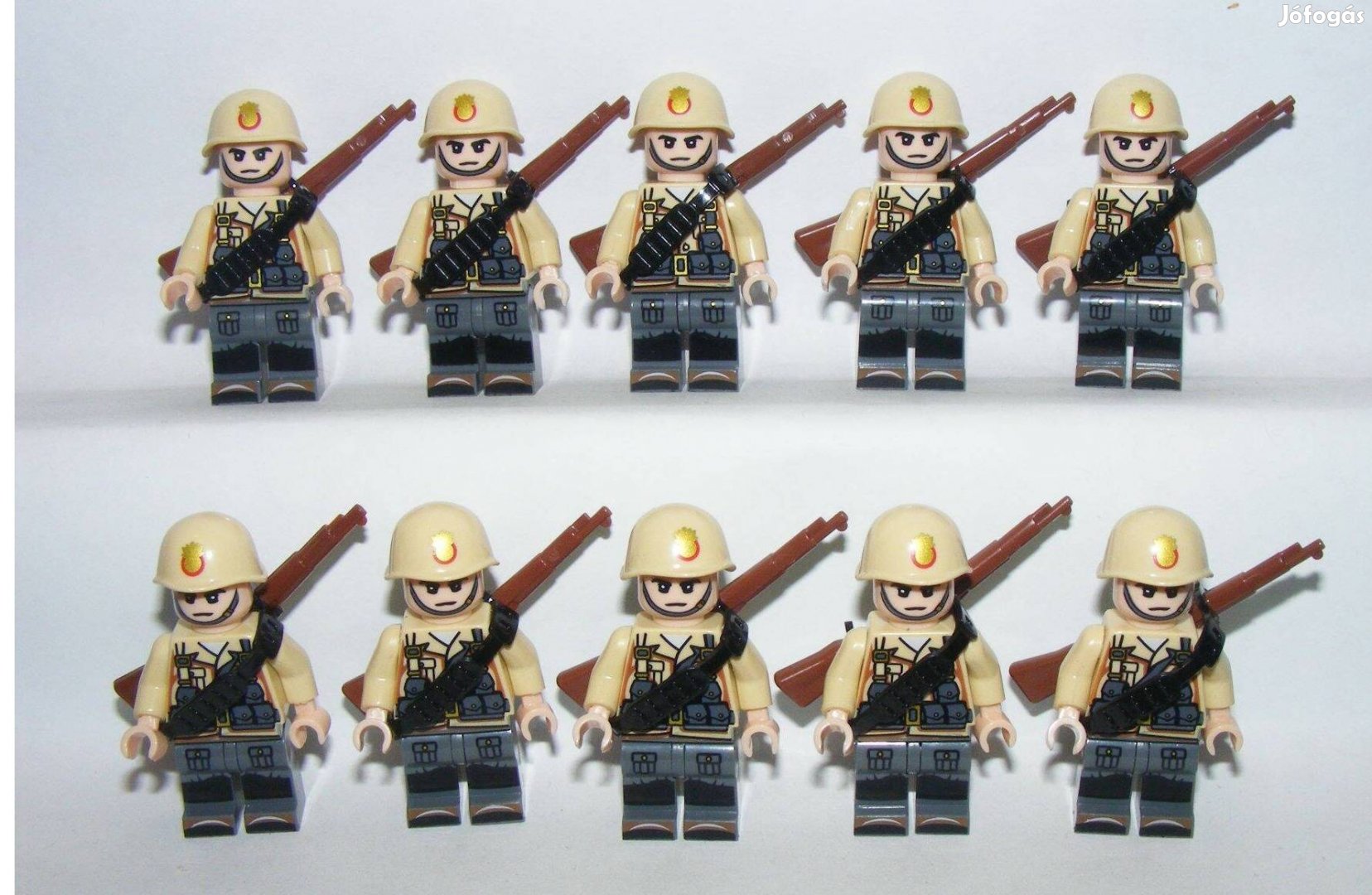 Lego 2. Világháborús ITA Olasz katonák 10 db figura katona + fegyver