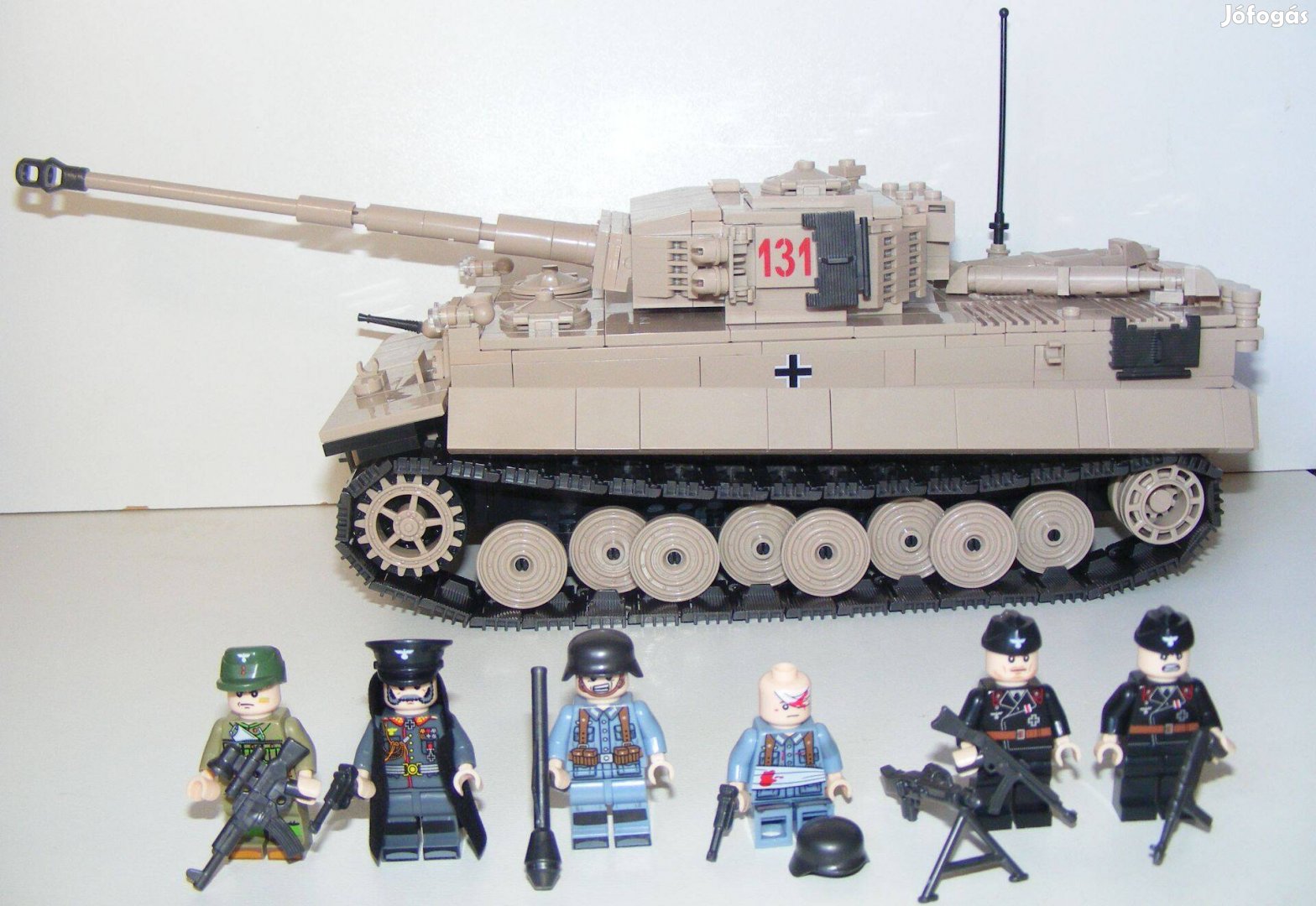 Lego 2. Világháborús Német Tigris T-131 Tank 1020db 13x35x15cm Új
