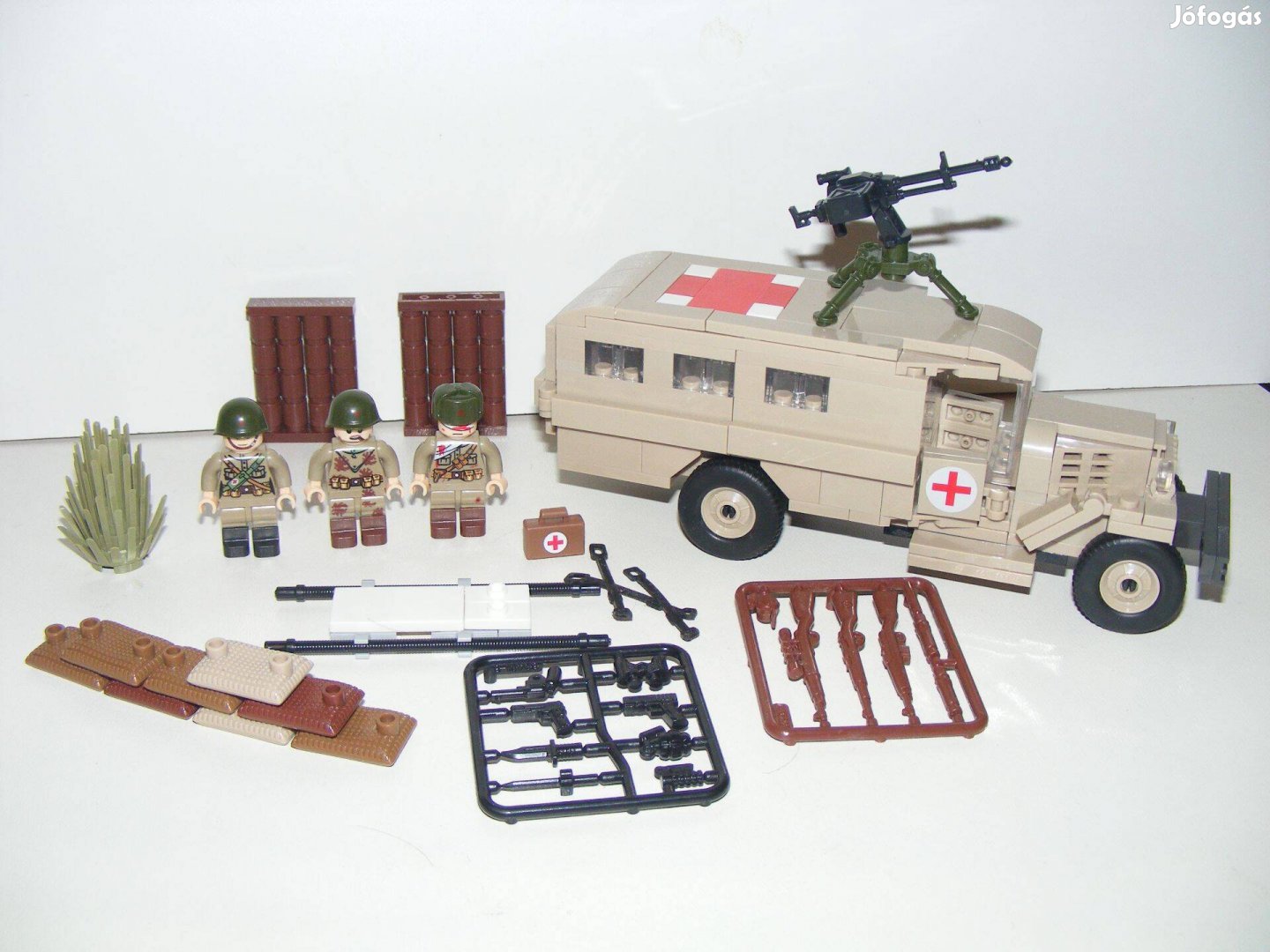 Lego 2. Világháborús Orosz katonák Orvosi Egység Medic Mentőautó Új
