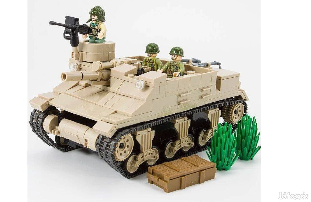 Lego 2. világháborús Amerikai US M7B1 Priest tank 700db 20x11x12cm Új