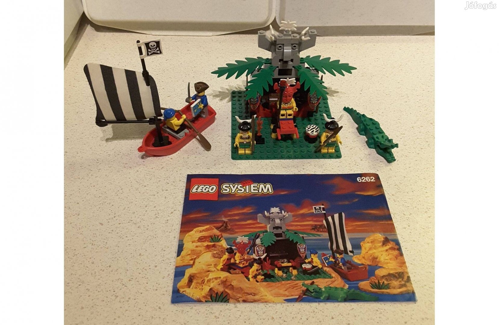 Lego 6262 Bennszülött trón / King Kahuka's throne leírás dobozdarabok