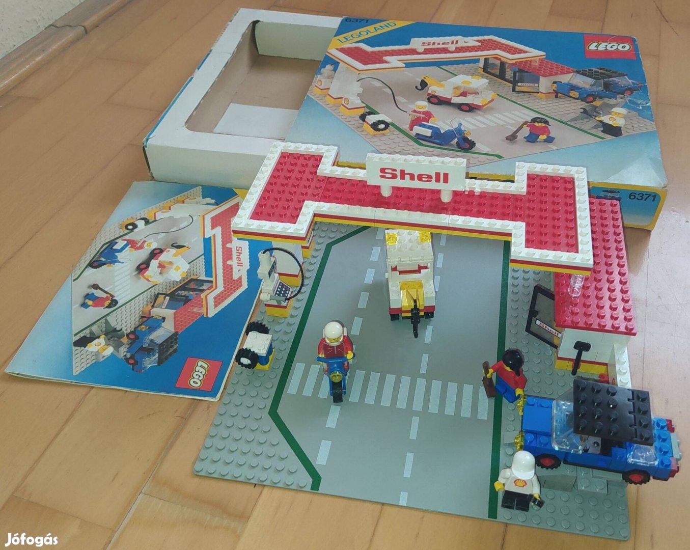 Lego 6371 Service Station Shell Benzinkút 1983 + doboz + leírás