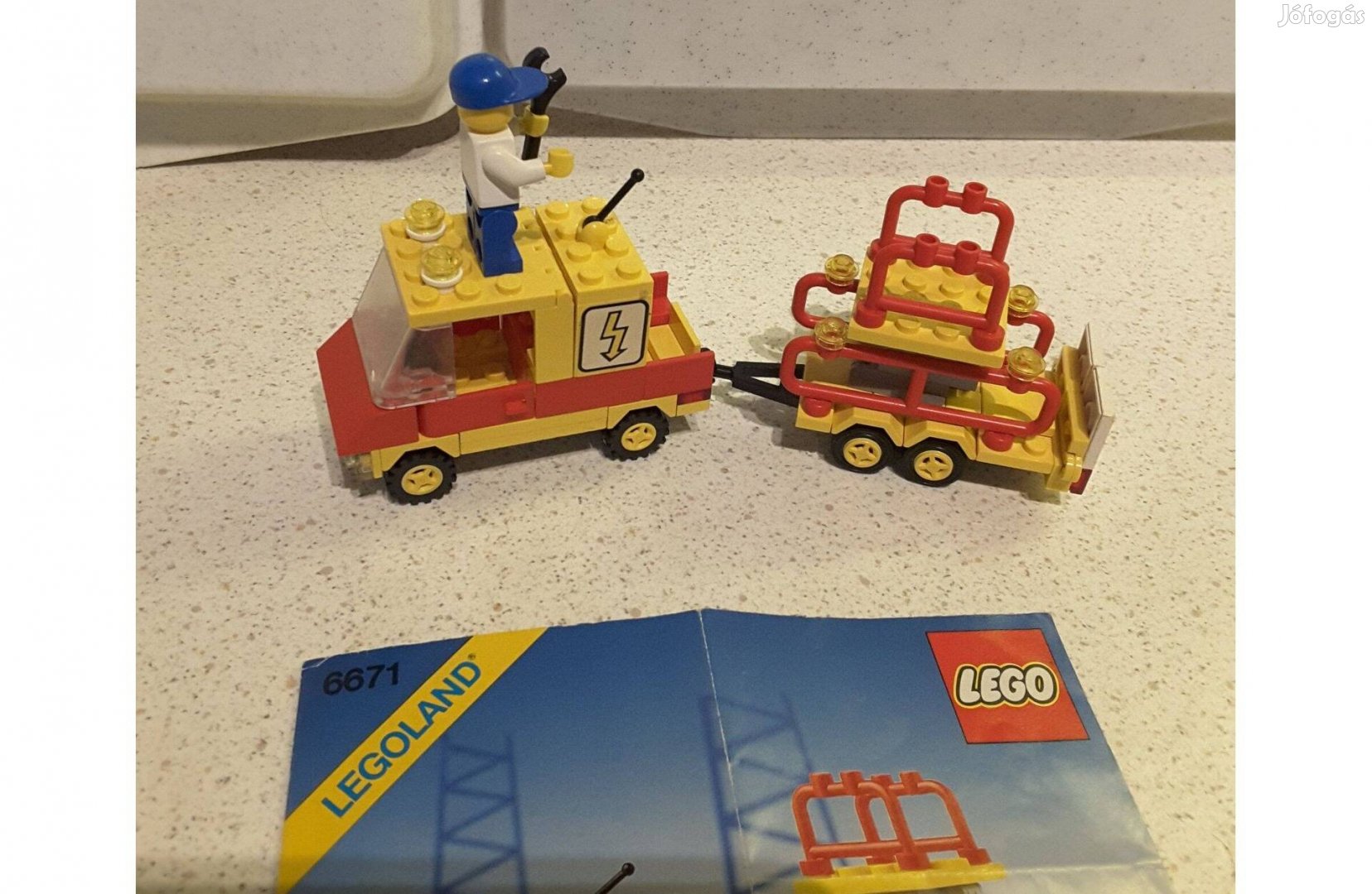 Lego 6671 Utility repair lift /Villanyszerelő autó leírás + dobozdarab