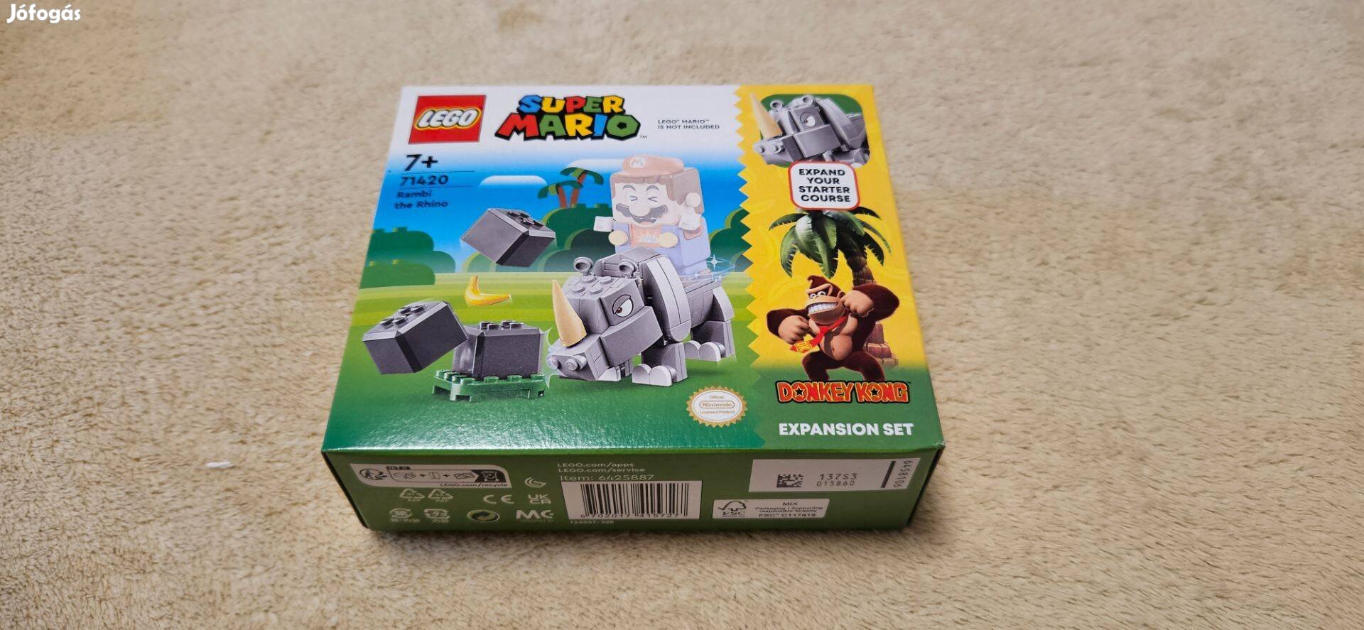 Lego 71420 Rambi az orrszarvú Donkey Kong kiegészítő