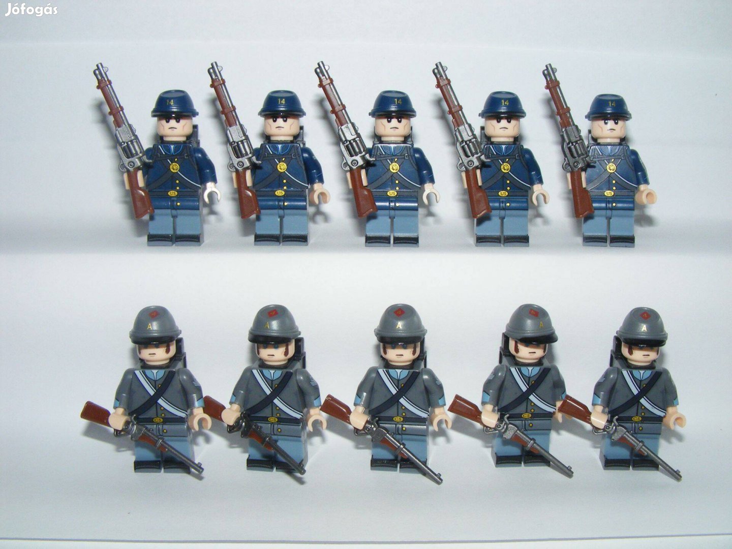 Lego Amerikai polgárháborús katonák Konföd+Unio 5+5db Western Cowboy