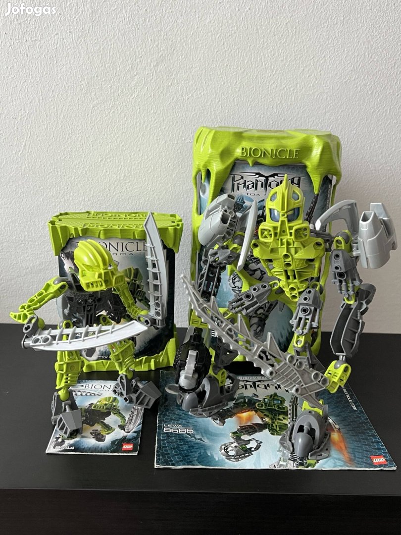 Lego Bionicle Phantoka 8686 Lewa & 8944 Tanma dobozzal és leírással