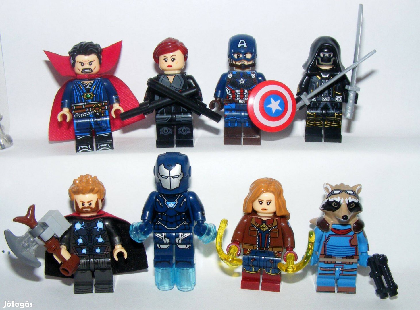 Lego Bosszúállók figurák Végjáték Pepper Mordály Barton Dr. Strange