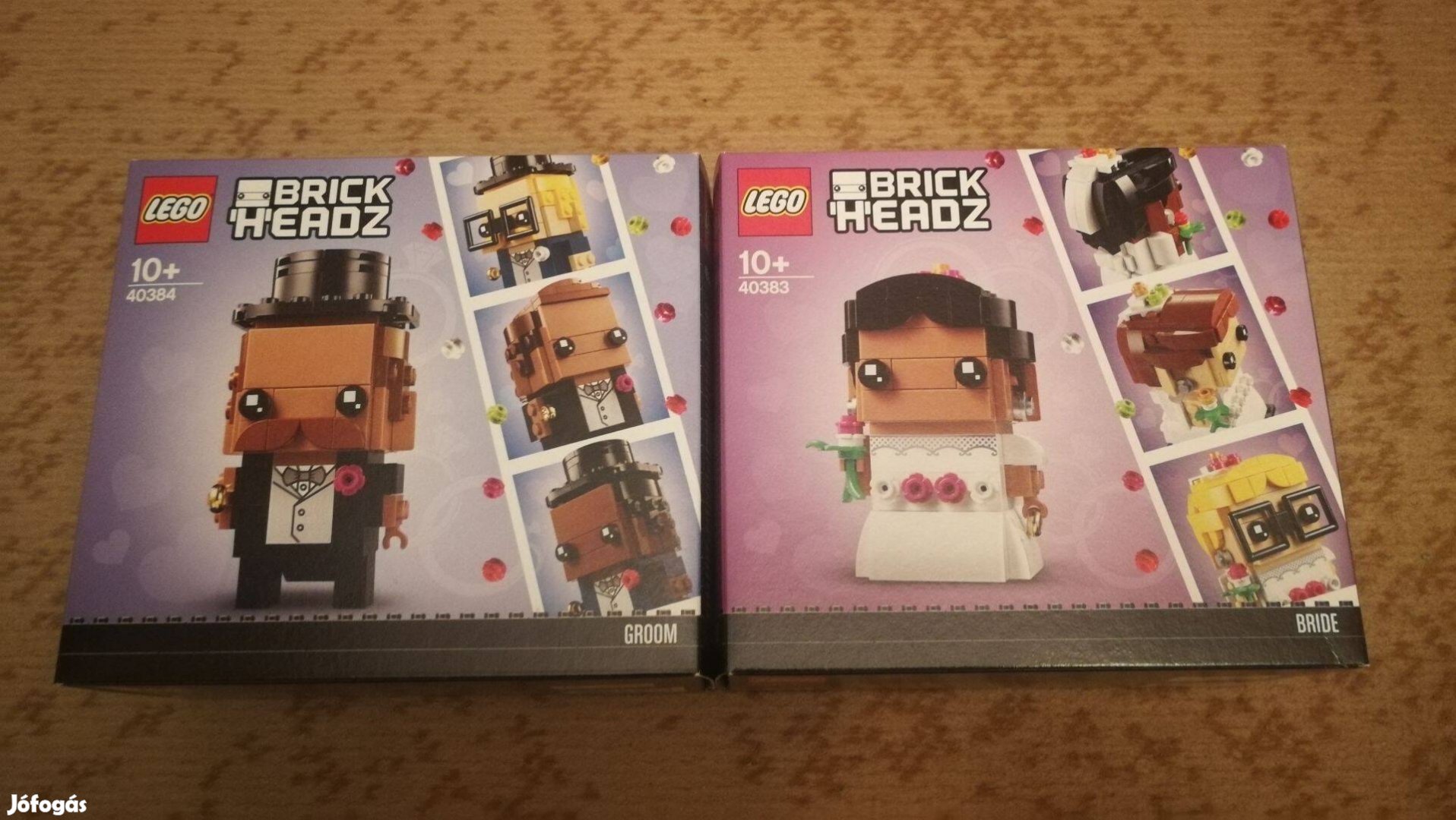 Lego Brickheadz 40383 és 40384 Groom & Bride Esküvői vőlegény és menya