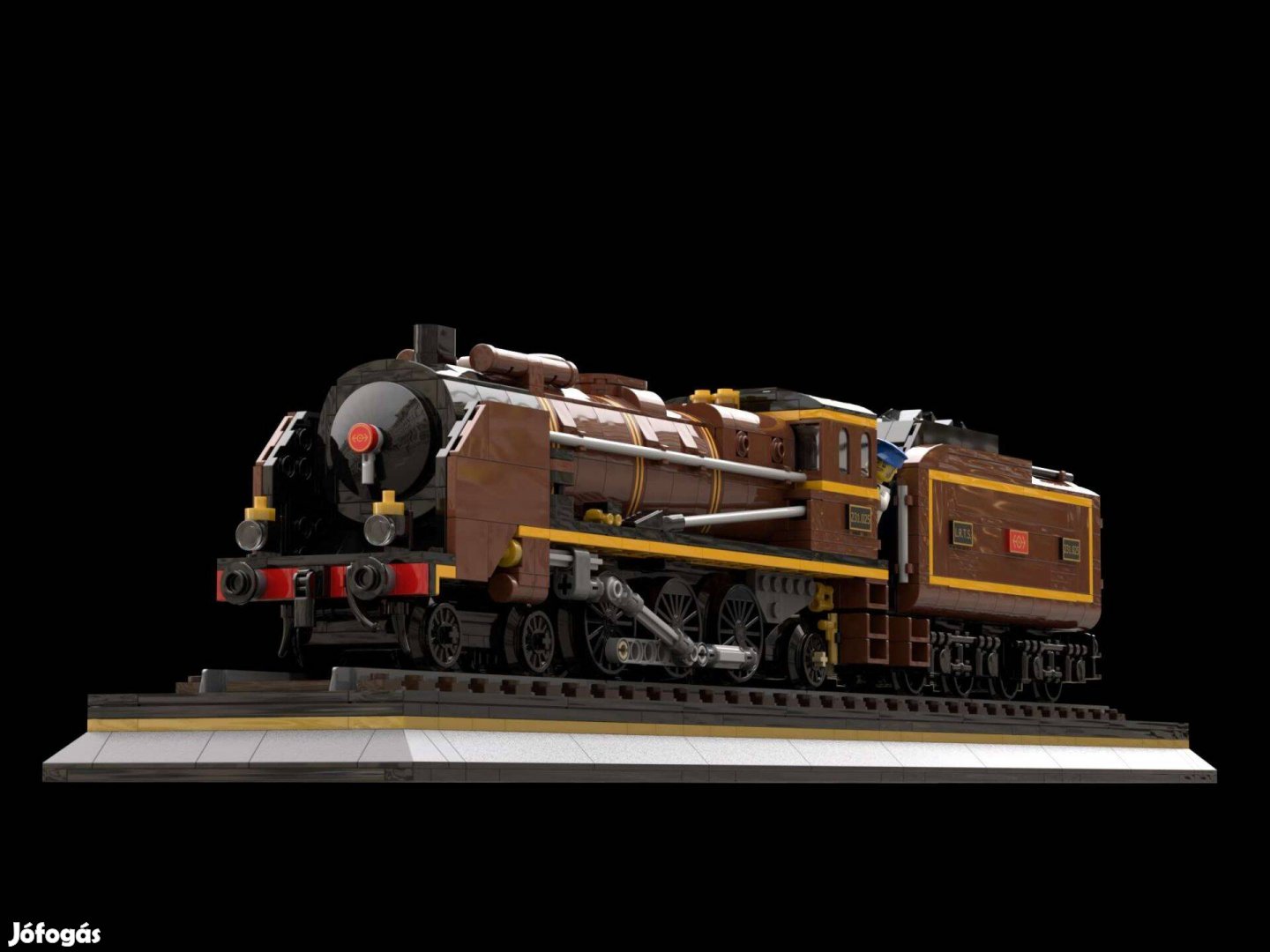 Lego Bricklink Designer Program S5 gőzmozdony train vonat vasút MOC