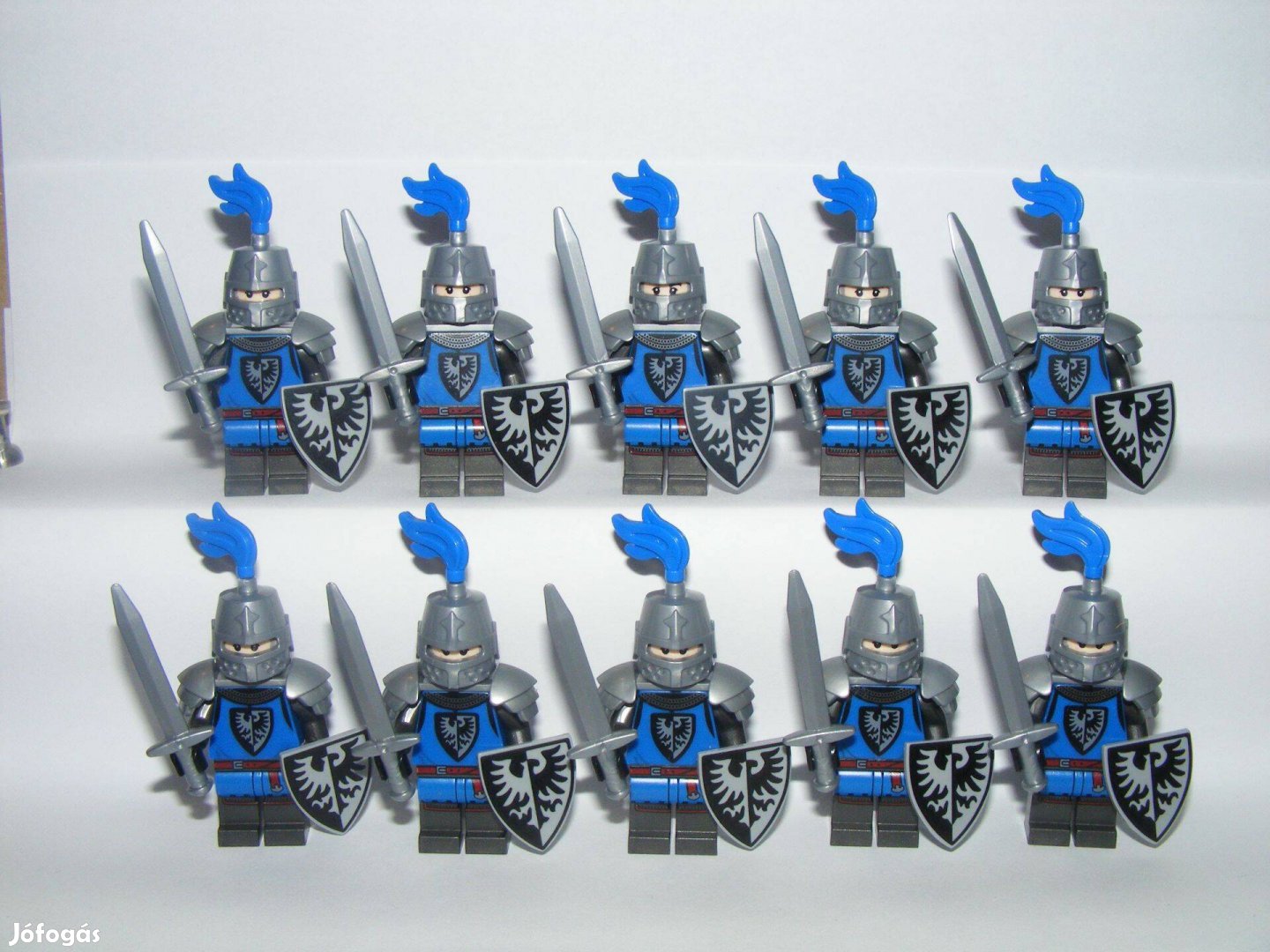 Lego Castle Lovag figurák Black Falcon katonák sereg 10db katona Új