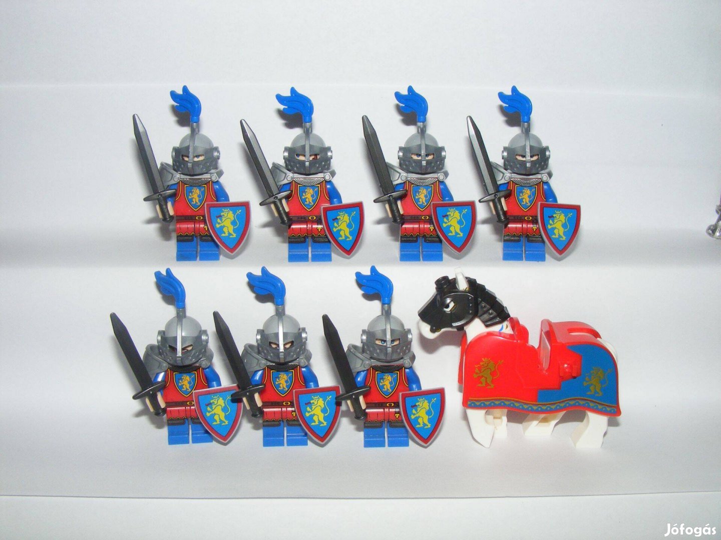 Lego Castle Lovag katonák Crusader Oroszlános sereg 7db katona + ló