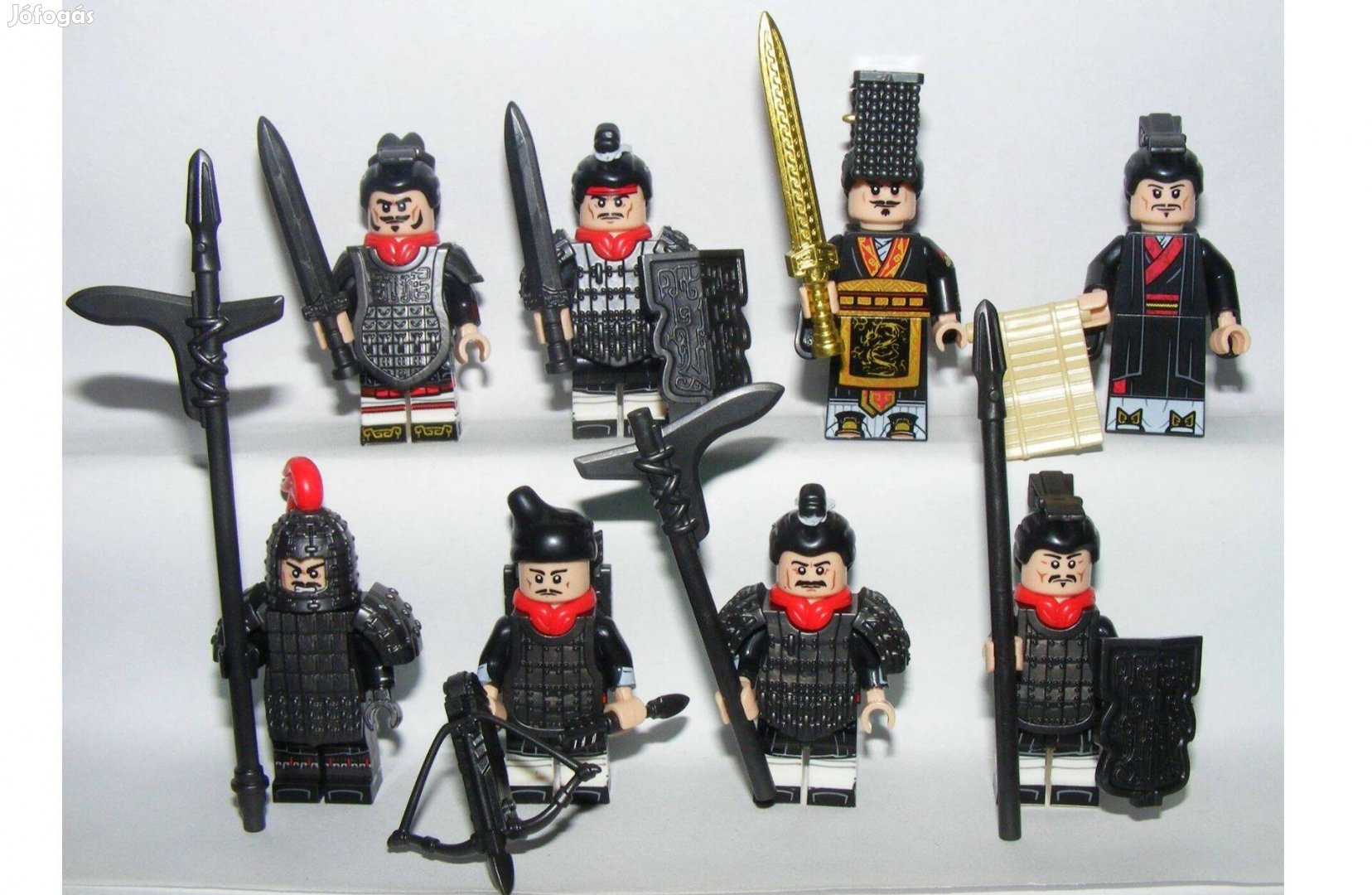 Lego Castle figurák Kínai törzsi katonák Csin Dinasztia 8db harcos Új